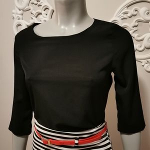 Topshop EUC black blouse with back cut out